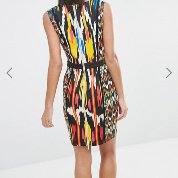 French Connection Dress Matos Stripe V Neck Sleeve - Picture 5 of 5